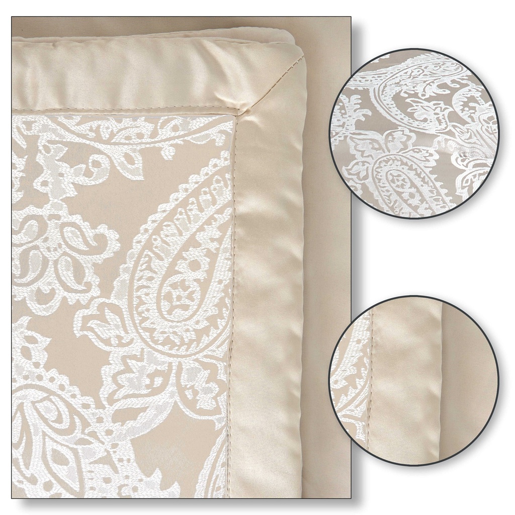 Cavendish Collection - Embellished Jacquard Quilted Bedspread Set in Cream - Image 4