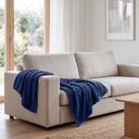 Dahlia - Fleece Throw in Navy - Image 6