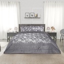 Meadows Collection - Embellished Jacquard Quilted Bedspread Set in Silver - Image 4
