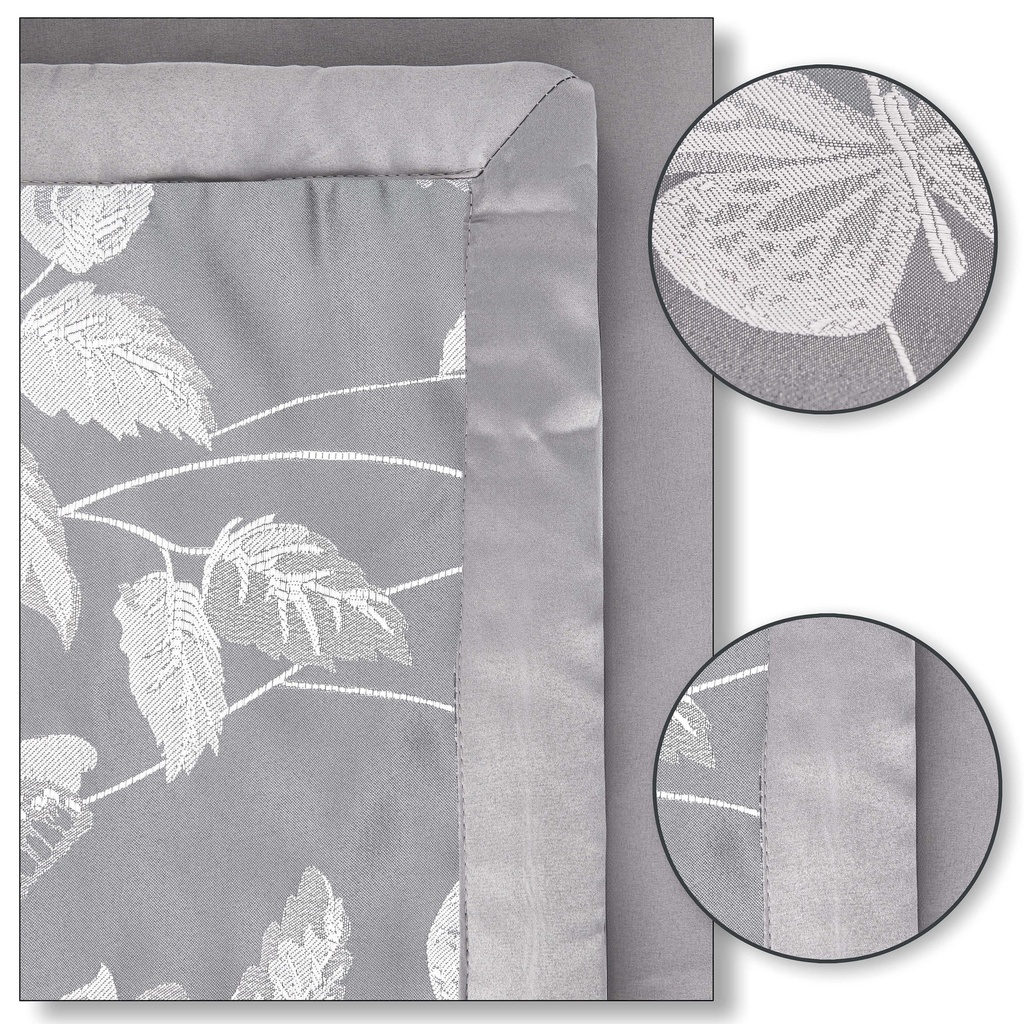 Meadows Collection - Embellished Jacquard Quilted Bedspread Set in Silver - Image 5