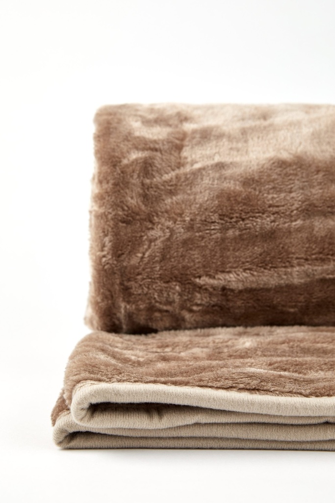 Nordic Collection - Super Cosy Fleece Blanket in Mink - Image 2