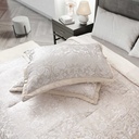 Harrow - Embellished Jacquard Quilted Bedspread Set in Cream - Image 2