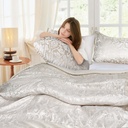 Harrow - Embellished Jacquard Quilted Bedspread Set in Cream - Image 3