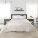 Harrow - Embellished Jacquard Quilted Bedspread Set in Cream - Image 5