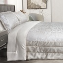 Harrow - Embellished Jacquard Quilted Bedspread Set in Cream - Image 7