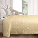 Eden - Quilted Bedspread Set in Cream - Image 4