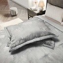 English Garden - Embellished Jacquard Quilted Bedspread Set in Silver - Image 2