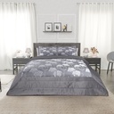English Garden - Embellished Jacquard Quilted Bedspread Set in Silver - Image 4