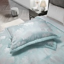 English Garden - Embellished Jacquard Quilted Bedspread Set in Duck Egg - Image 2
