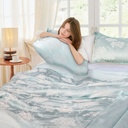 English Garden - Embellished Jacquard Quilted Bedspread Set in Duck Egg - Image 3