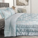 English Garden - Embellished Jacquard Quilted Bedspread Set in Duck Egg - Image 6