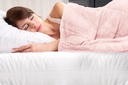 Weighted Sherpa Blanket in Blush Pink - Image 5