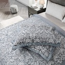 Harrow - Embellished Jacquard Quilted Bedspread Set in Silver - Image 2