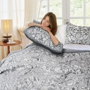 Harrow - Embellished Jacquard Quilted Bedspread Set in Silver - Image 3