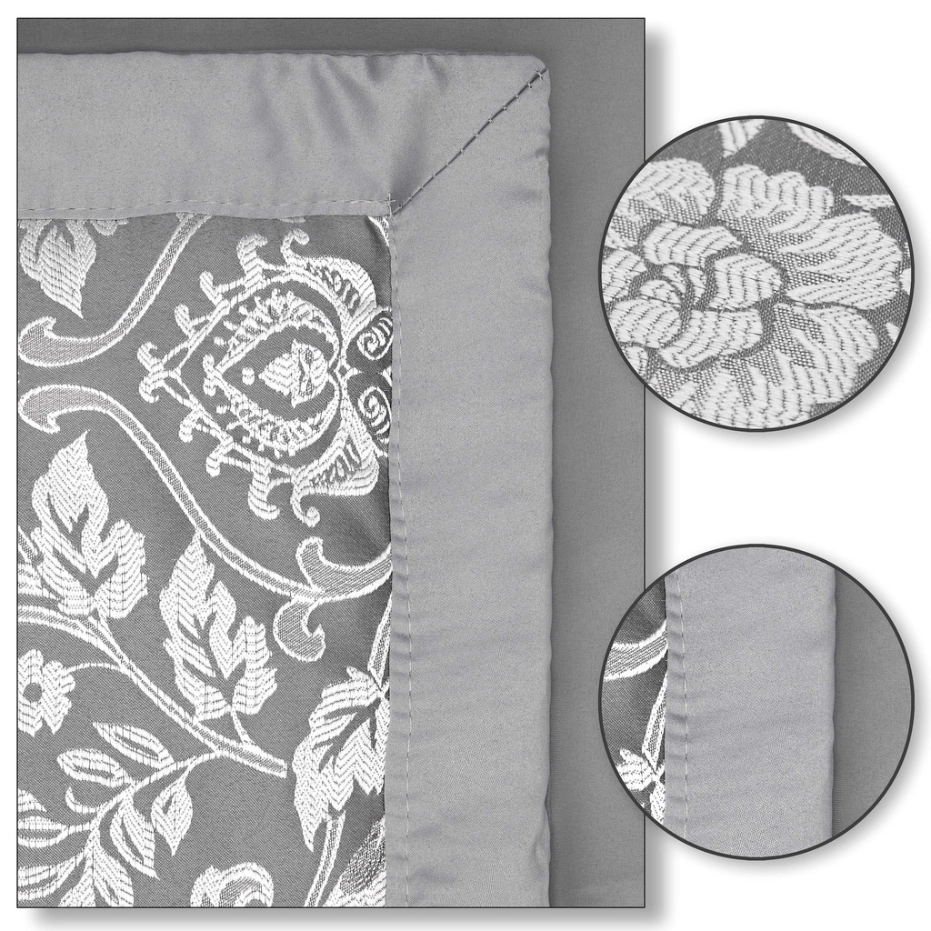 Harrow - Embellished Jacquard Quilted Bedspread Set in Silver - Image 4
