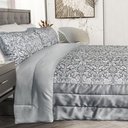 Harrow - Embellished Jacquard Quilted Bedspread Set in Silver - Image 7