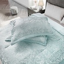 Harrow - Embellished Jacquard Quilted Bedspread Set in Duck Egg - Image 2
