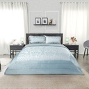 Harrow - Embellished Jacquard Quilted Bedspread Set in Duck Egg - Image 5