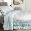 Harrow - Embellished Jacquard Quilted Bedspread Set in Duck Egg - Image 7