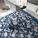 Meadows Collection - Embellished Jacquard Quilted Bedspread Set in Navy - Image 2