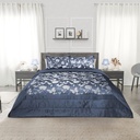 Meadows Collection - Embellished Jacquard Quilted Bedspread Set in Navy - Image 4