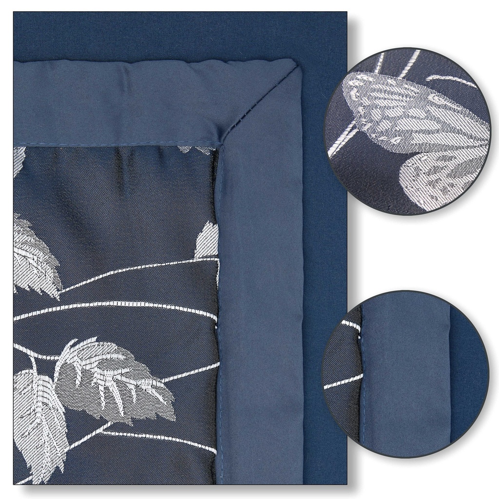 Meadows Collection - Embellished Jacquard Quilted Bedspread Set in Navy - Image 5
