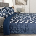 Meadows Collection - Embellished Jacquard Quilted Bedspread Set in Navy - Image 7