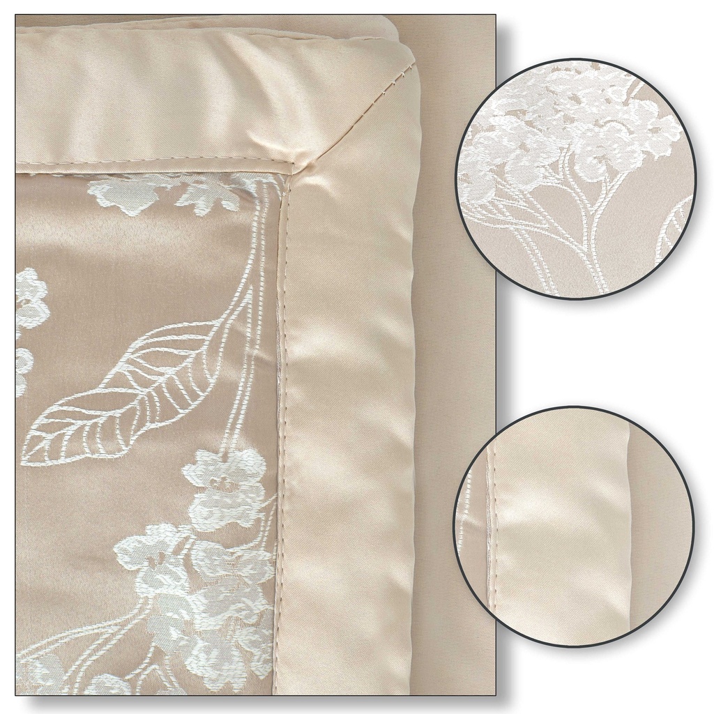 English Garden - Embellished Jacquard Quilted Bedspread Set in Cream - Image 5