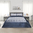 Harrow - Embellished Jacquard Quilted Bedspread Set in Navy - Image 5