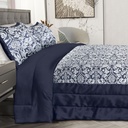 Harrow - Embellished Jacquard Quilted Bedspread Set in Navy - Image 7
