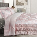 English Garden - Embellished Jacquard Quilted Bedspread Set in Blush Pink - Image 6