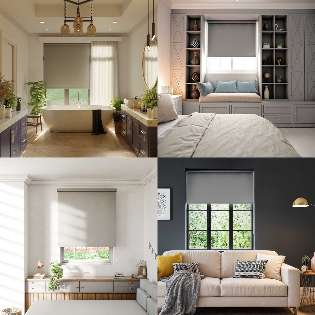 Blackout Roller Blind in Grey - Image 2