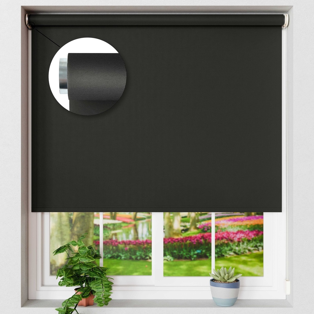 Blackout Roller Blind in Black - Image 3