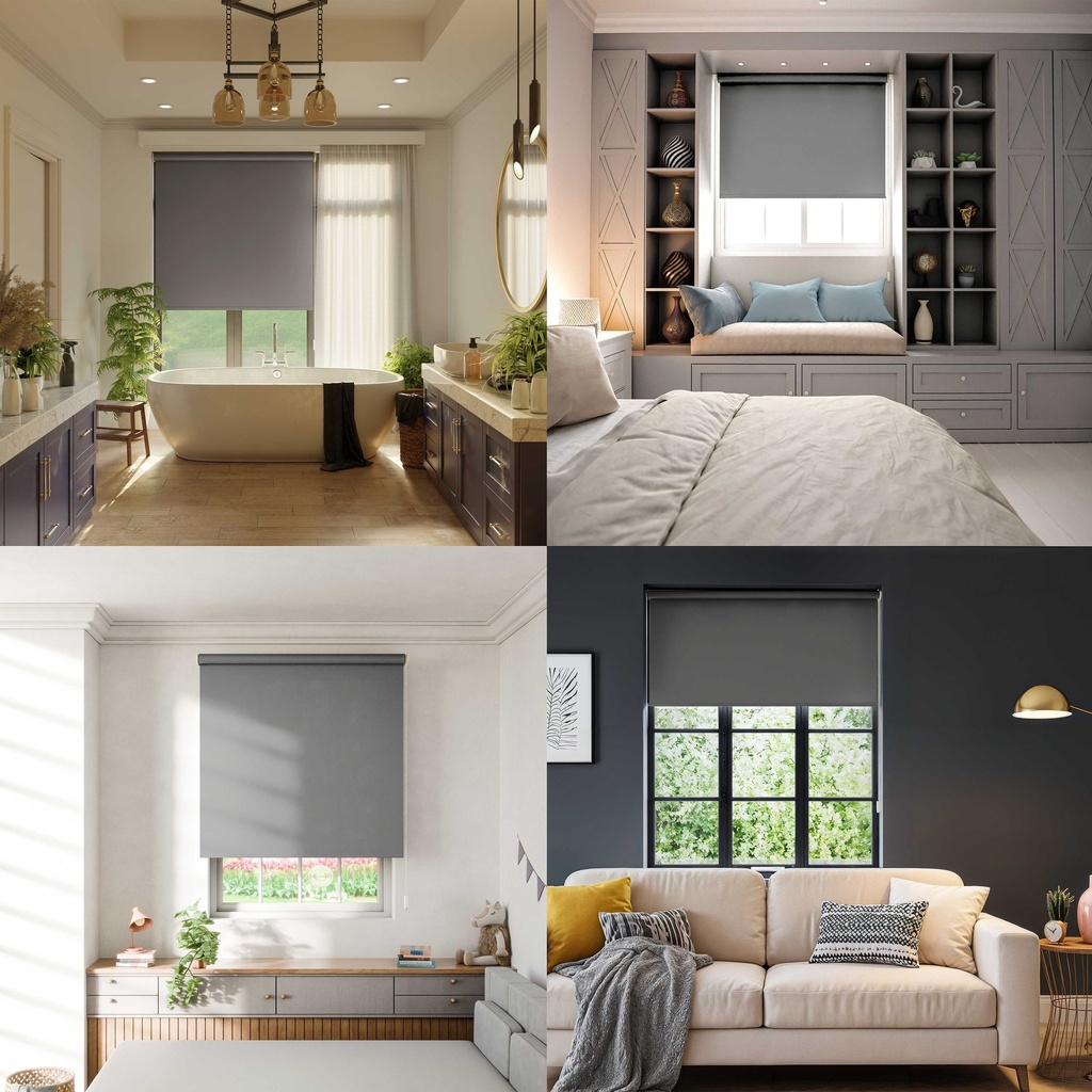 Blackout Roller Blind in Charcoal - Image 2