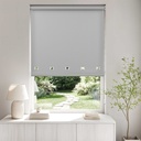 Square Eyelet Roller Blind in Grey - Image 4