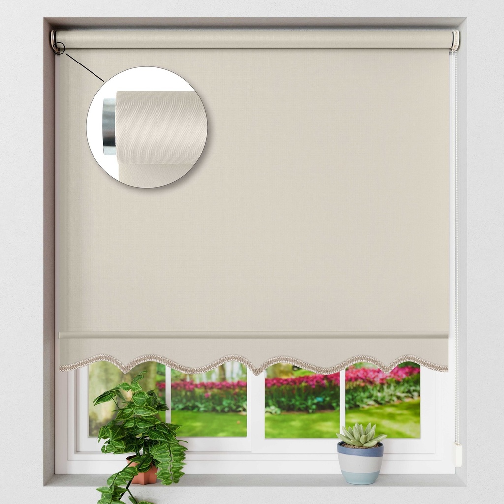 Scalloped Roller Blind in Cream - Image 3