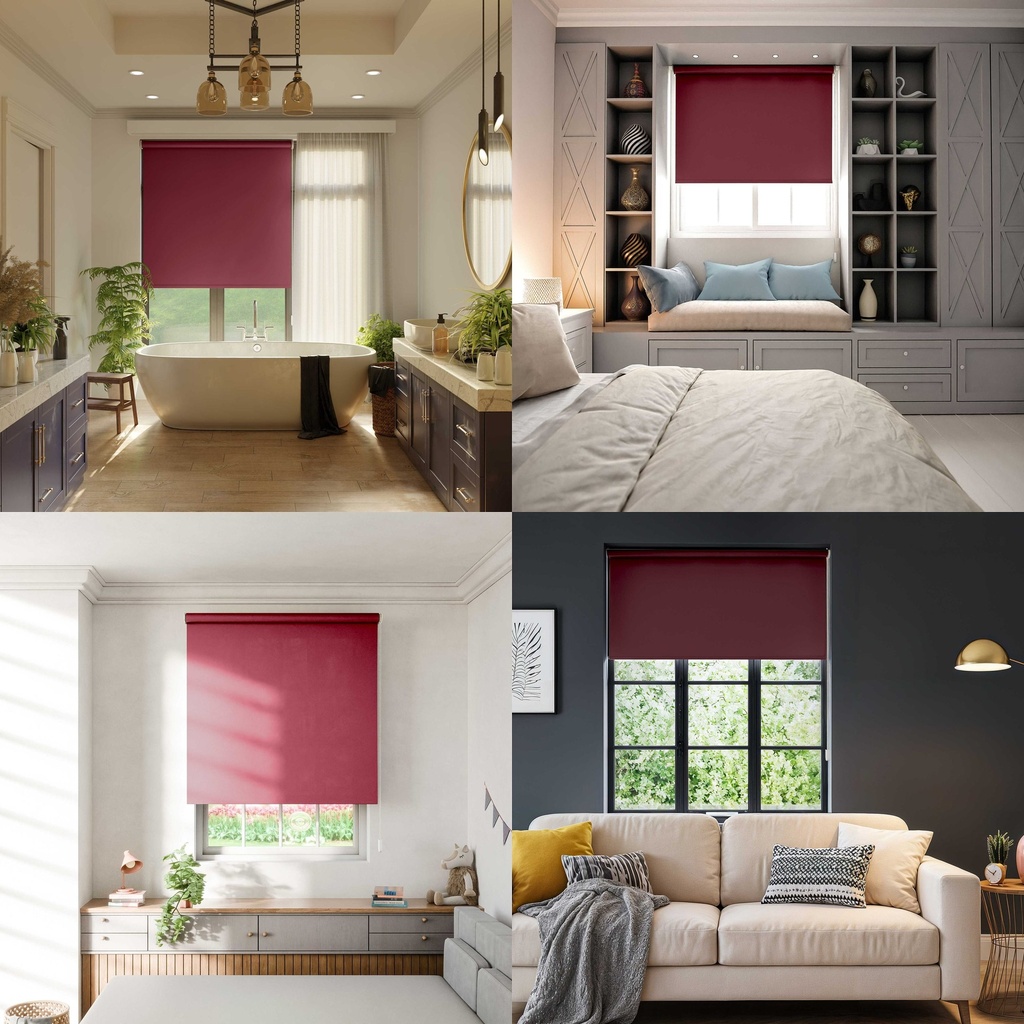 Blackout Roller Blind in Red - Image 2