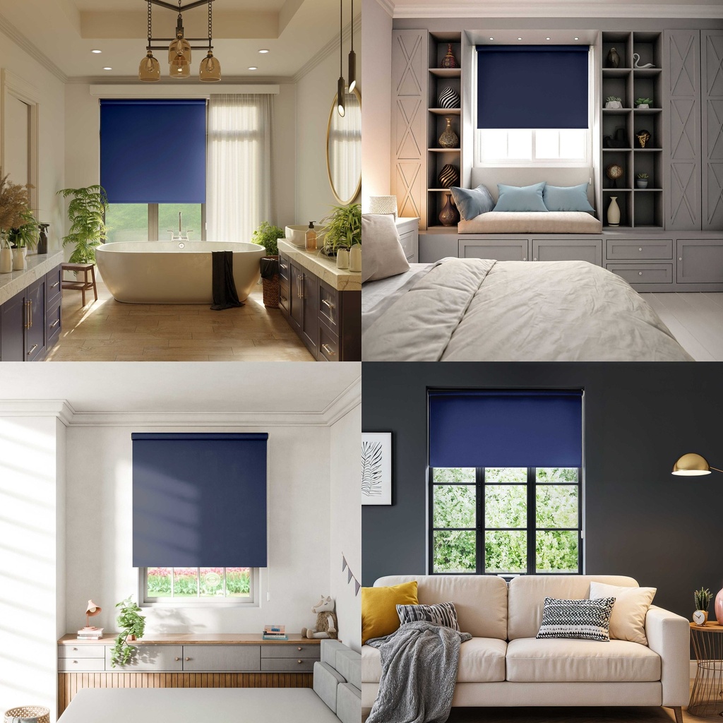 Blackout Roller Blind in Navy - Image 2