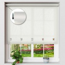 Square Eyelet Roller Blind in White - Image 3