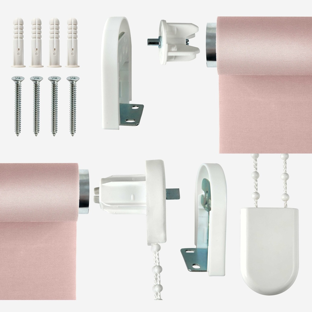 Scalloped Roller Blind in Blush Pink - Image 4