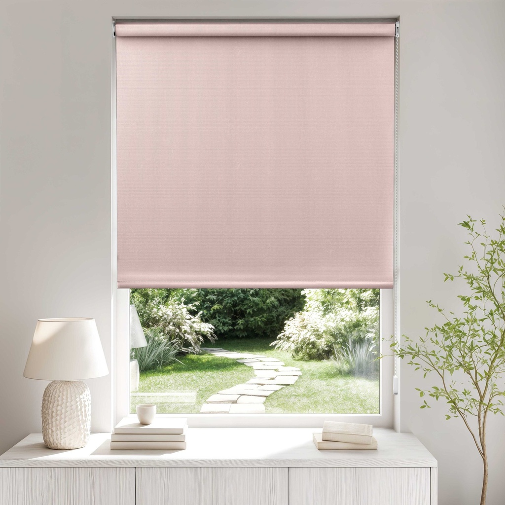 Blackout Roller Blind in Blush Pink - Image 5