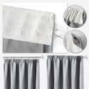 Essential Blackout Collection - Woven Blackout Pencil Pleat Curtains in Grey - Image 3