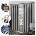 Essential Blackout Collection - Woven Blackout Pencil Pleat Curtains in Grey - Image 5