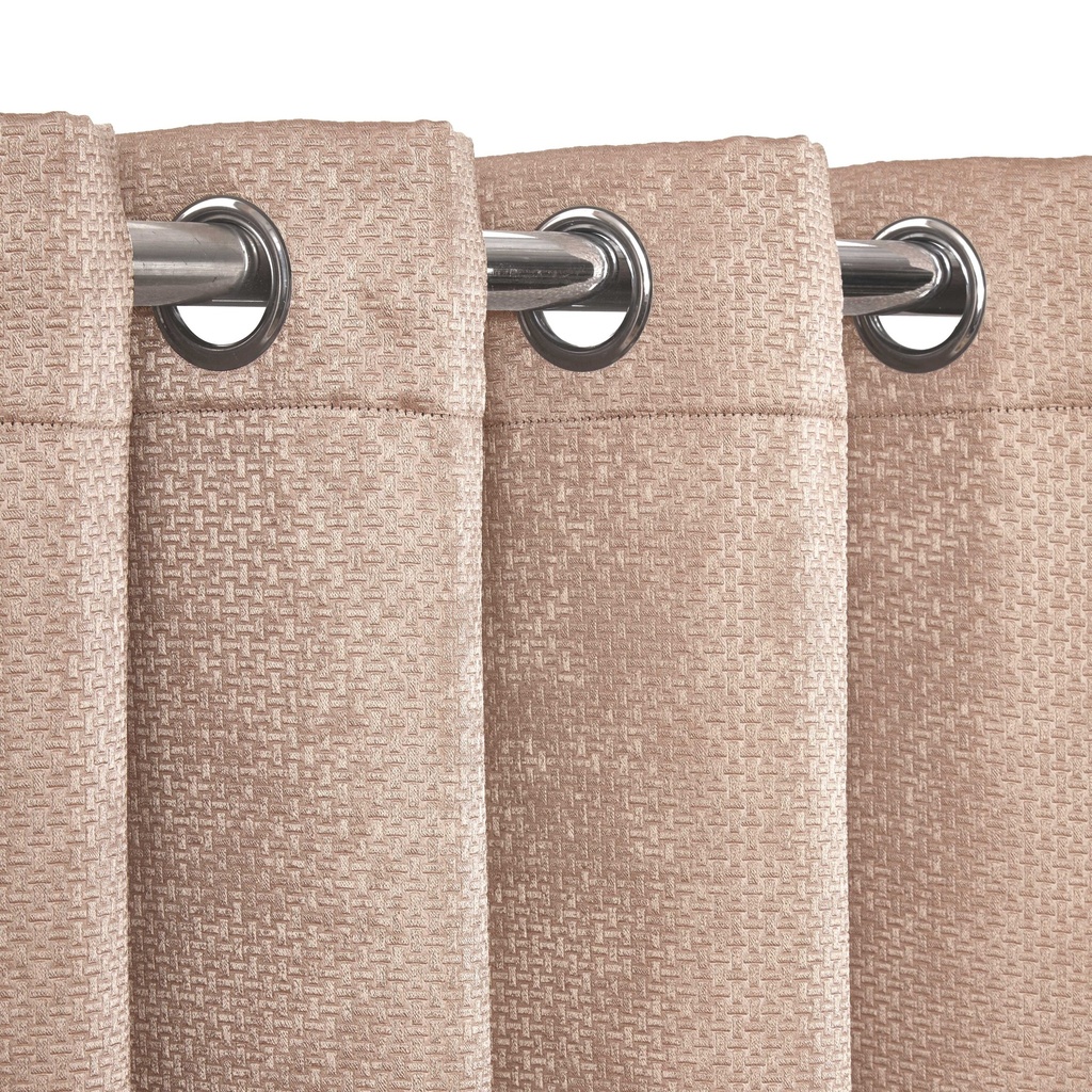 Metro Collection - Thermal Blackout Eyelet Curtains in Taupe - Image 4