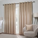 Metro Collection - Thermal Blackout Eyelet Curtains in Taupe - Image 5