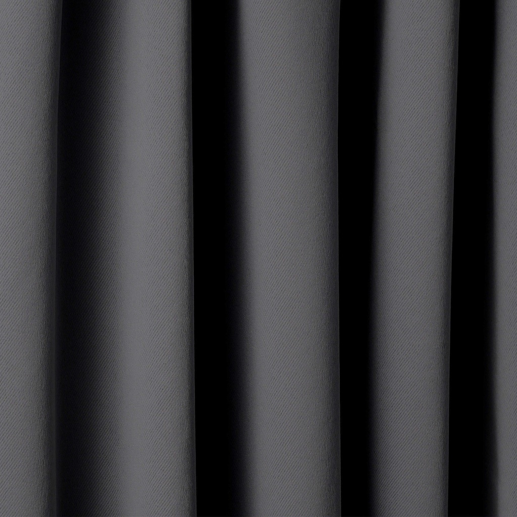 Essential Blackout Collection - Woven Thermal Blackout Pencil Pleat Curtains in Charcoal - Image 2