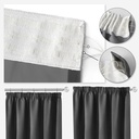 Essential Blackout Collection - Woven Thermal Blackout Pencil Pleat Curtains in Charcoal - Image 5