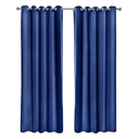Essential Blackout Collection - Woven Thermal Blackout Eyelet Curtains in Navy - Image 2