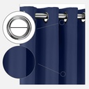 Essential Blackout Collection - Woven Thermal Blackout Eyelet Curtains in Navy - Image 3