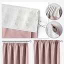 Essential Blackout Collection - Woven Thermal Blackout Pencil Pleat Curtains in Blush Pink - Image 3